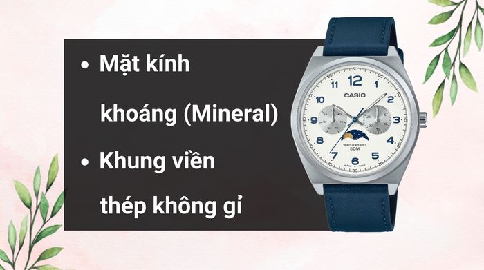 Chất liệu mặt kính và khung viền của mẫu đồng hồ