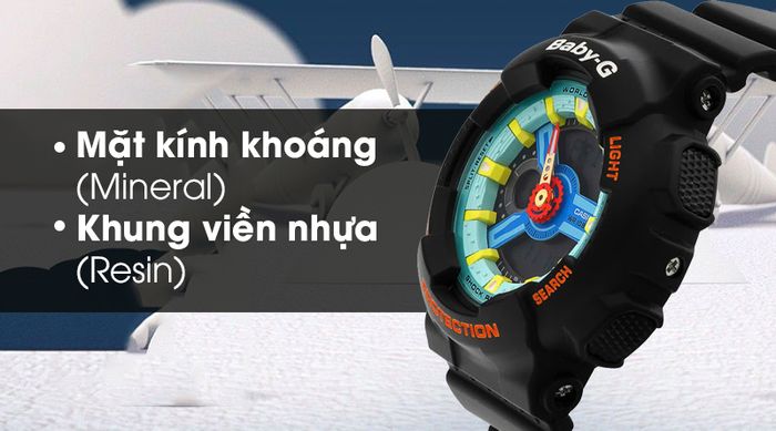 Đồng hồ nữ Baby-G BA-110NR-1ADR có lớp vỏ ngoài bền chắc