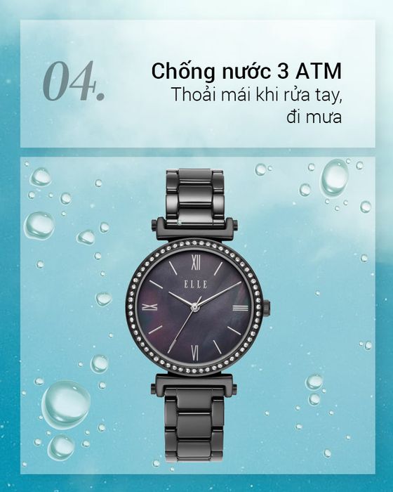 Đồng hồ nữ ELLE ELL25053 có hệ số chống nước 3 ATM