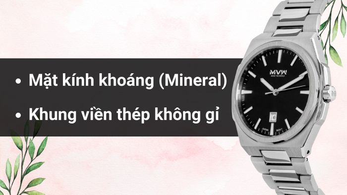 Chất liệu mặt kính và khung viền của mẫu đồng hồ