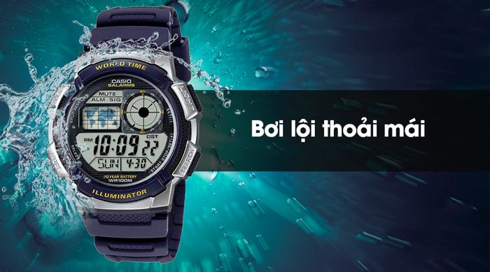 Đồng hồ nam Casio AE-1000W-2AVDF có hệ số chống nước 10 ATM
