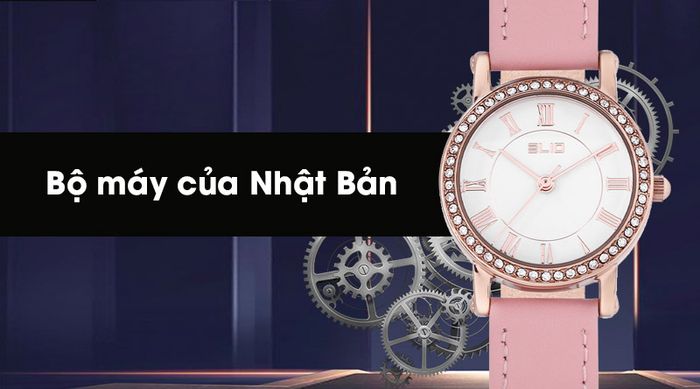 Đồng hồ nữ Elio EL042-01 được trang bị bộ máy Nhật Bản