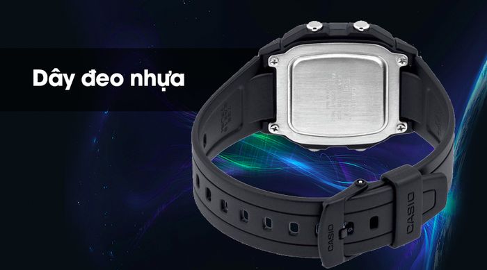 Đồng hồ nam Casio W-800H-1AVDF có dây đeo nhẹ nhàng và bền bỉ
