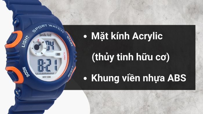 Chất liệu mặt kính và khung viền của mẫu đồng hồ