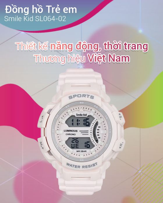 Đồng hồ trẻ em Smile Kid SL064-02 có thiết kế trẻ trung, năng động