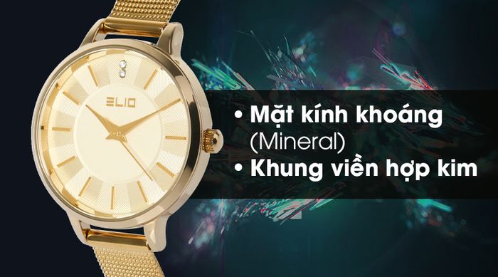 Đồng hồ Nữ Elio ES008-01 bền bỉ trước những va đập