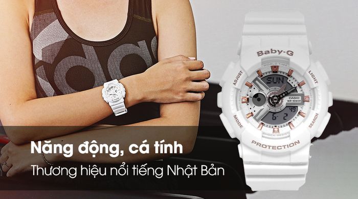 Đồng hồ Nữ Baby-G BA-110GA-7A1DR có thiết kế thời trang