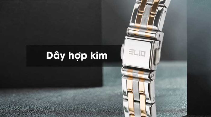 Đồng hồ Nữ Elio ES013-01 có dây đeo bền bỉ, chống oxi hóa tốt
