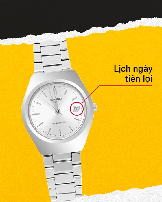 Đồng hồ nữ Casio LTP-1170A-7ARDF được trang bị ô lịch ngày tiện lợi
