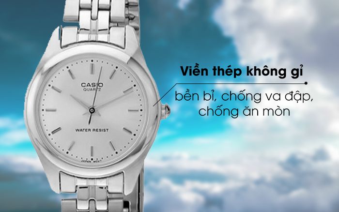 Đồng hồ nữ Casio LTP-1129A-7ARDF có khung thép chắc chắn