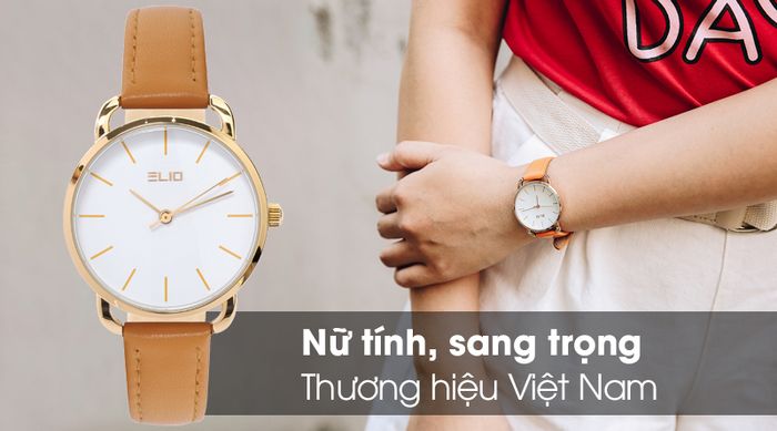 Đồng hồ Nữ Elio EL011-01 có thiết kế nữ tính, sang trọng