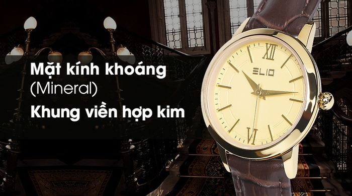 Đồng hồ nữ Elio EL022-C2 có khả năng chịu va đập tốt