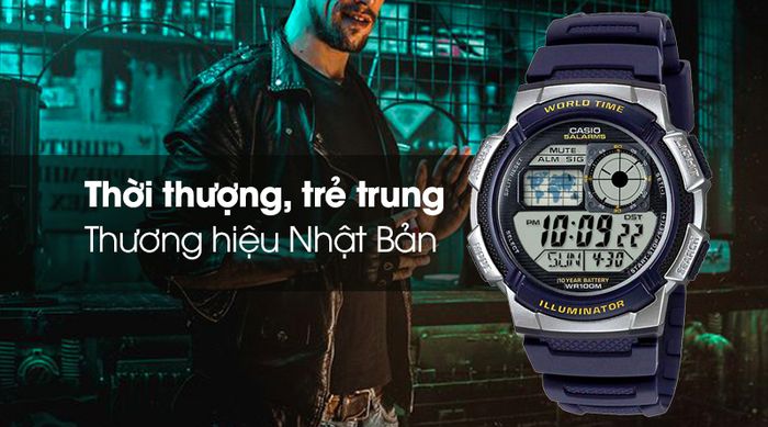 Đồng hồ nam Casio AE-1000W-2AVDF với thiết kế trẻ trung và cá tính