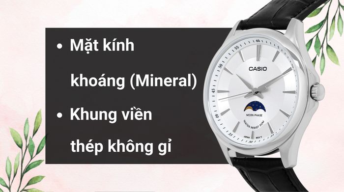 Chất liệu mặt kính và khung viền của mẫu đồng hồ