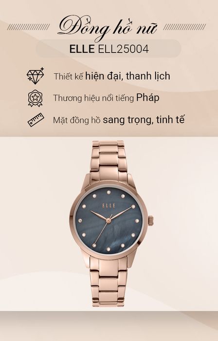 Tổng quan về đồng hồ nữ ELLE ELL25004