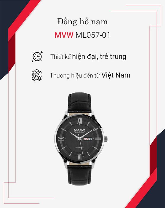 Đồng hồ Nam MVW ML057-01 đến từ thương hiệu của Việt Nam