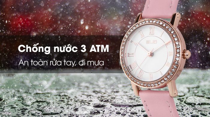 Đồng hồ nữ Elio EL042-01 có hệ số chống nước 3 ATM
