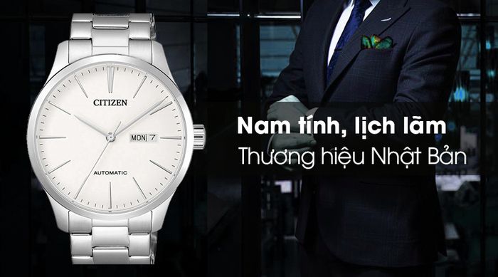 Đồng hồ Nam Citizen NH8350-83A có thiết kế thanh lịch