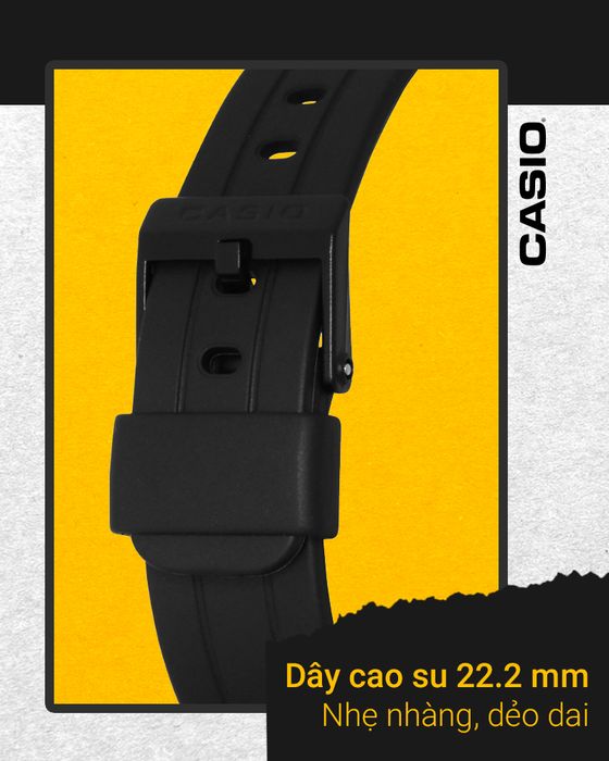 Đồng hồ Nam Casio F-91WM-9ADF có dây đeo cao su êm nhẹ