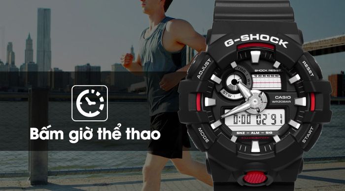 Đồng hồ Nam G-shock GA-700-1ADR có chức năng bấm giờ