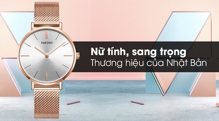 Đồng hồ nữ Nakzen SS9001LRE-7NO với thiết kế nữ tính và tinh tế