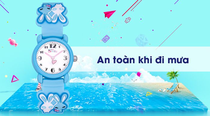 Đồng hồ trẻ em Smile Kid SL042-01 có hệ số chống nước 3 ATM