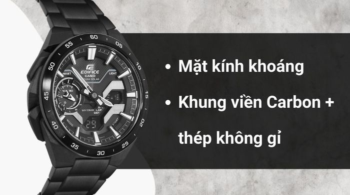Chất liệu mặt kính và khung viền của mẫu đồng hồ