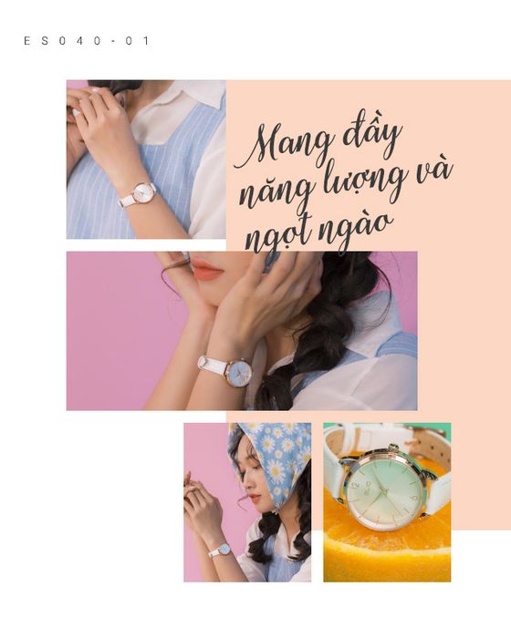 Đồng hồ Nữ Elio EL040-01 nữ tính, dịu dàng