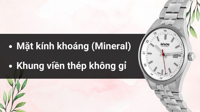 Chất liệu mặt kính và khung viền của mẫu đồng hồ