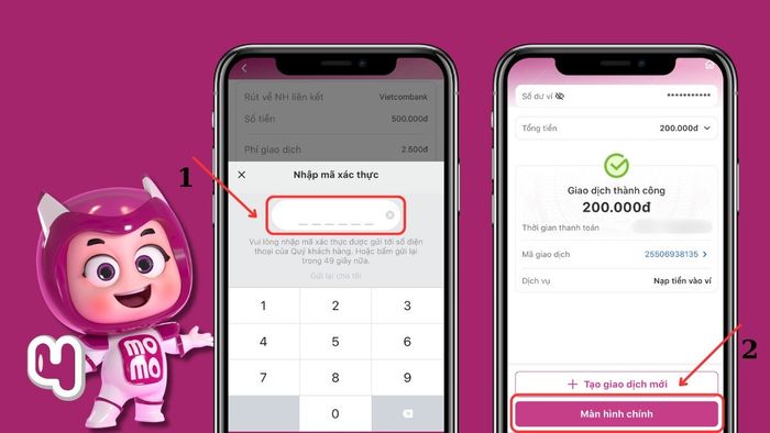 Hướng dẫn chi tiết cách chuyển tiền từ ngân hàng sang MoMo - bước 4