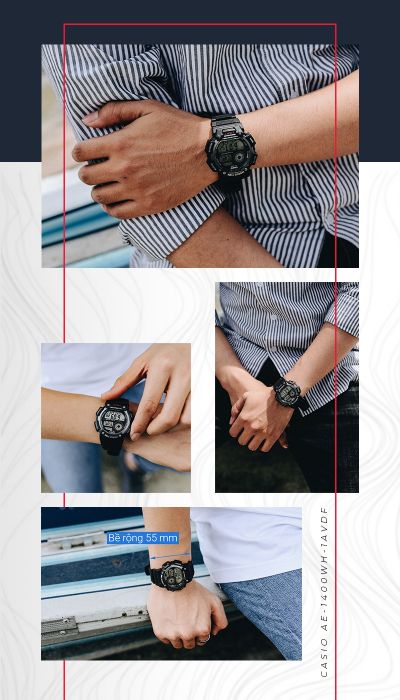 Đồng hồ Nam Casio AE-1400WH-1AVDF