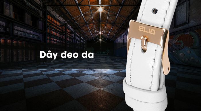 Đồng hồ Nữ Elio EL008-02 có dây đeo bằng da êm ái