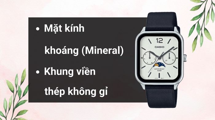 Chất liệu mặt kính và khung viền của mẫu đồng hồ