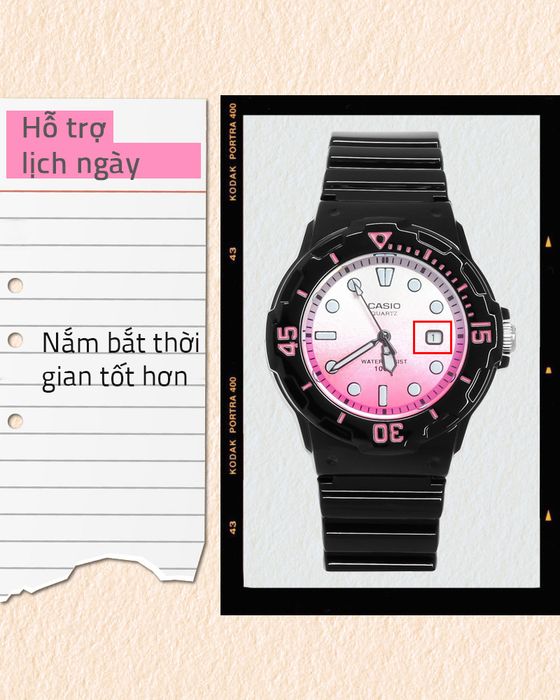 Đồng hồ Nữ Casio LRW-200H-4EVDR có lịch ngày tiện dụng