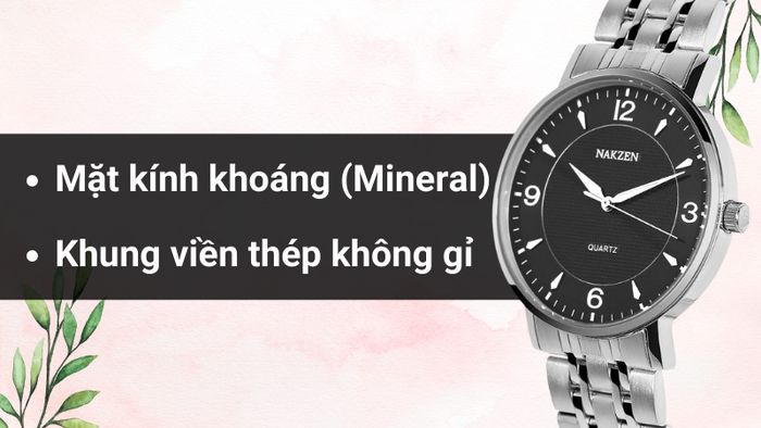Chất liệu mặt kính và khung viền của mẫu đồng hồ