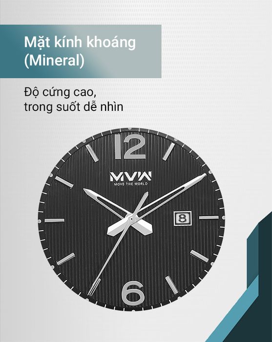 Đồng hồ nam MWW ML046-01 có mặt kính khoáng cứng cáp