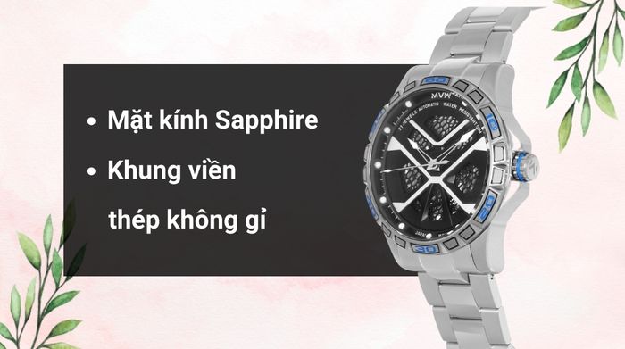 Chất liệu mặt kính và khung viền của mẫu đồng hồ