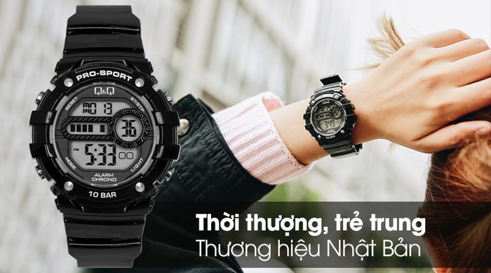 Đồng hồ Nam/Nữ Q&Q M154J002Y có thiết kế thời trang và hiện đại