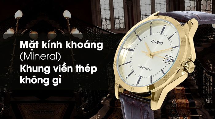 Đồng hồ nữ Casio LTP-V004GL-9AUDF có lớp vỏ ngoài bền chắc