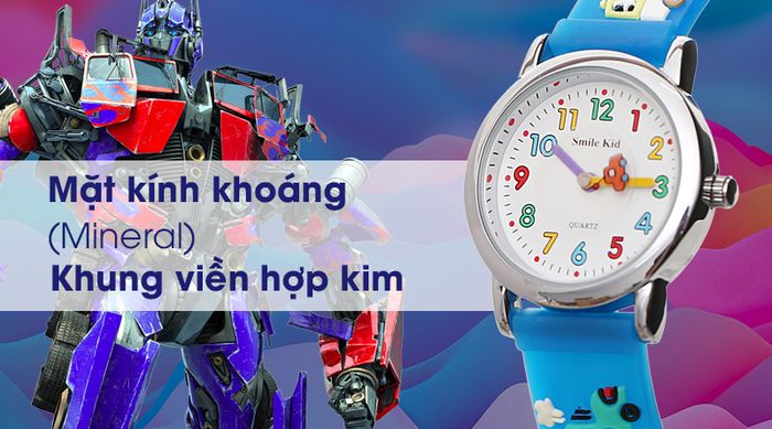 Đồng hồ trẻ em Smile Kid SL022-01 có khung viền chống ăn mòn, mặt kính bền bỉ
