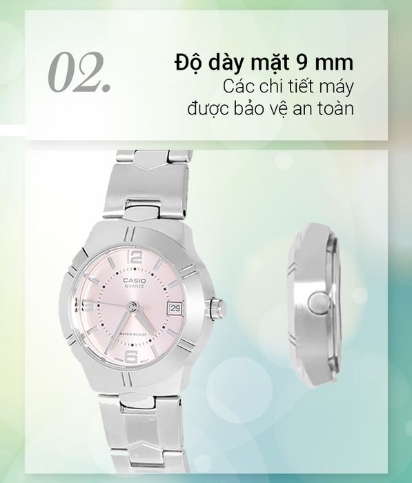 Đồng hồ Nữ Casio LTP-1241D-4ADF mỏng nhẹ