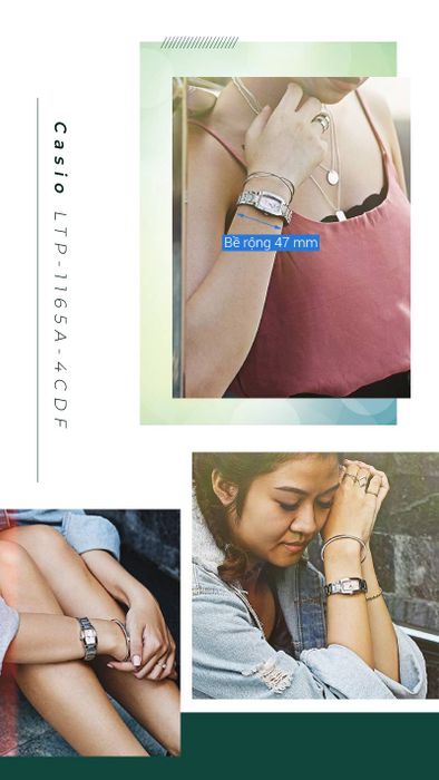 Đồng hồ nữ Casio LTP-1165A-4CDF - đeo trên tay