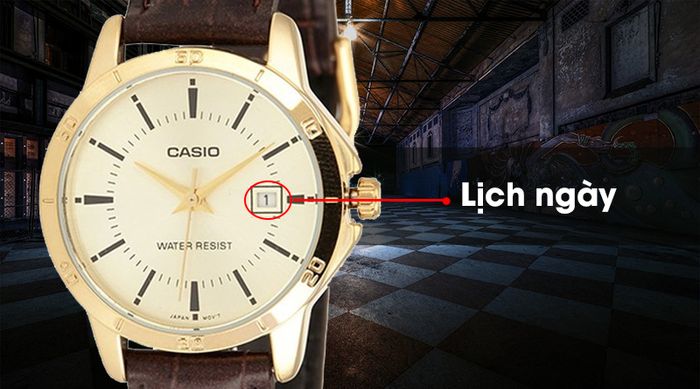 Đồng hồ nữ Casio LTP-V004GL-9AUDF trang bị lịch ngày tiện ích