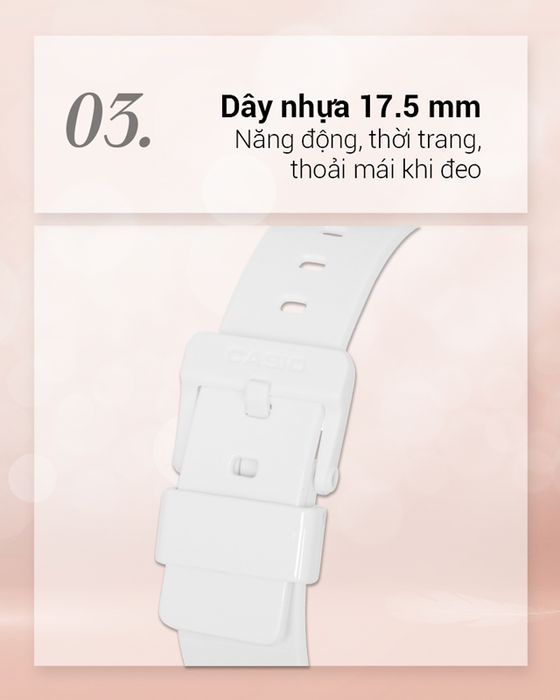 Đồng hồ nữ Casio LRW-200H-4E2VDR có dây đeo nhựa chống thấm nước tốt