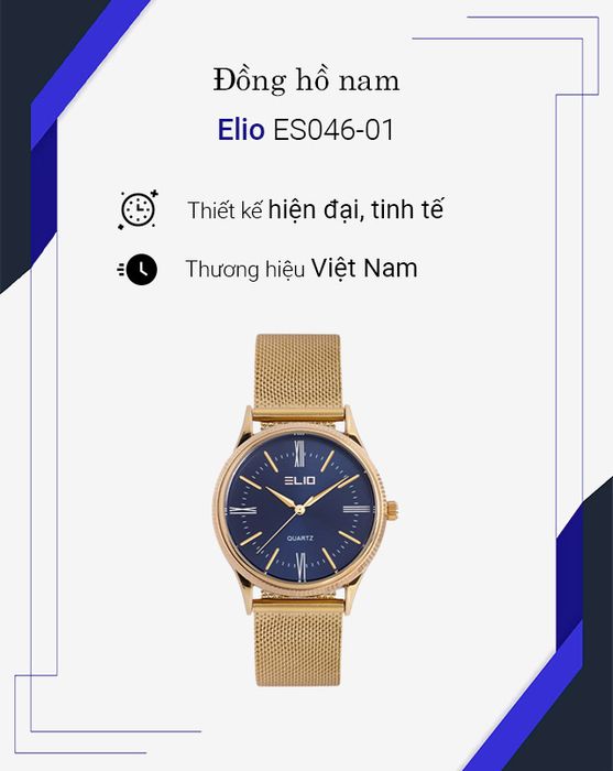 Tổng quan về đồng hồ nam Elio ES046-01 