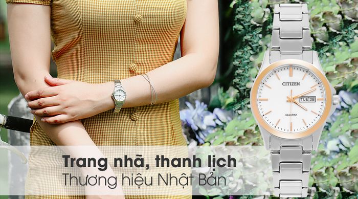 Đồng hồ nữ Citizen EQ0596-87A có kiểu dáng trang nhã, thanh lịch