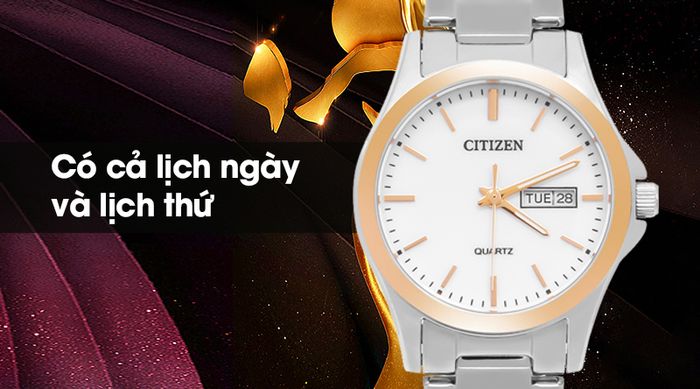 Đồng hồ nữ Citizen EQ0596-87A có cả lịch ngày và lịch thứ tiện dụng