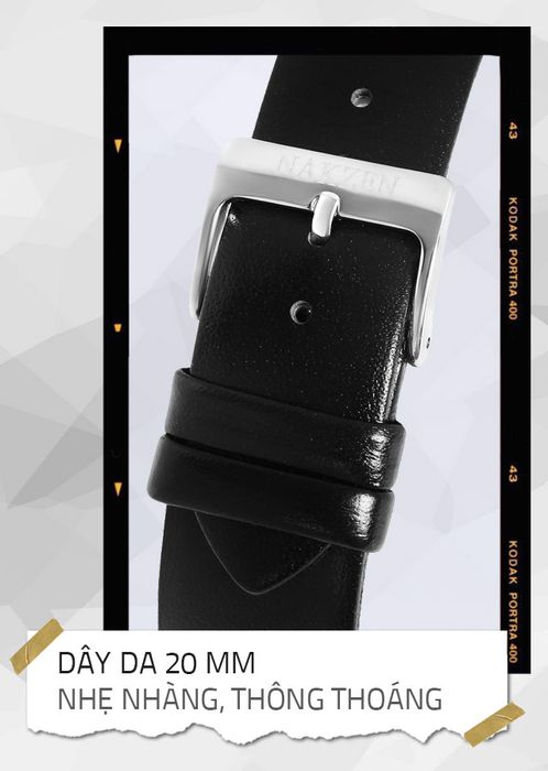 Đồng hồ nam Nakzen SL9287GBK-7 có dây đeo da êm ái