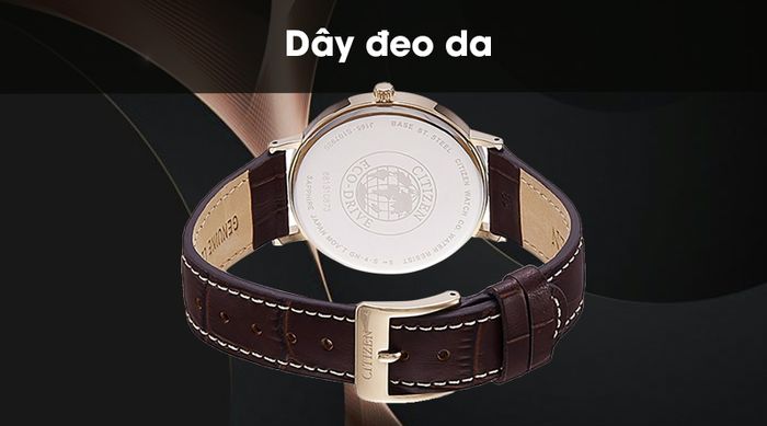 Đồng hồ nam Citizen AU1083-13A có dây đeo bằng da