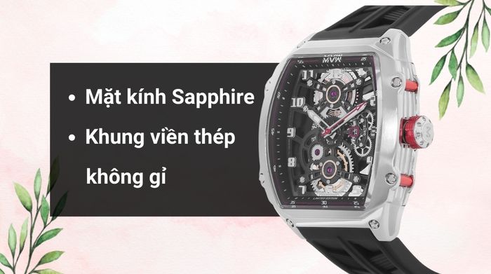 Chất liệu mặt kính và khung viền của mẫu đồng hồ